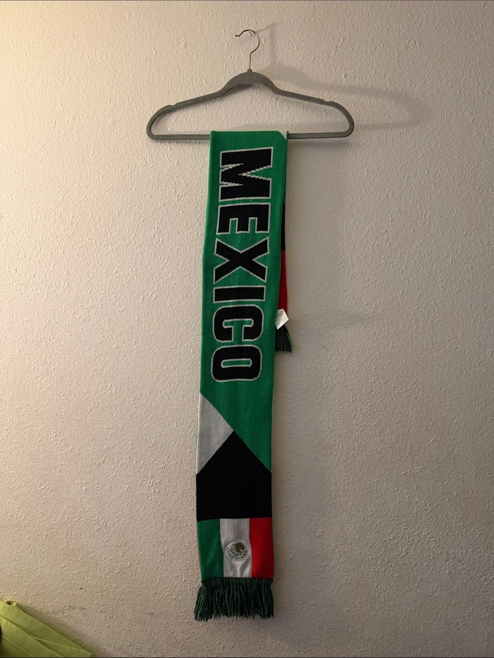 Mexico Green Fan Scarf with Black and Red Accents - Unbranded